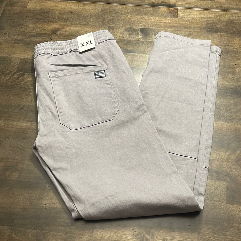 HyperDenim skinny fit gray pants with zipper cuffs